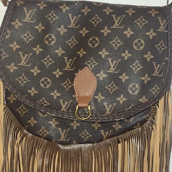 Brown Fringe Designer Shoulder Bag - Picture 2 of 6